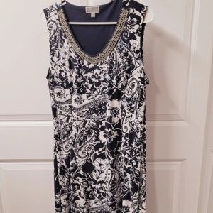 JM Collection Dress Women's Size: 0x Plus Size Beads